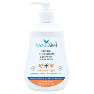 VANIFARM NATURAL SUNSCREEN PROTECTOR SOLAR MINERAL FPS30 250ML