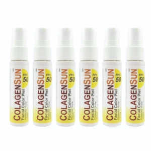 PAQUETE DE 6 PIEZAS COLAGENSUN FACIAL COLOR PIEL FPS 50 30ML