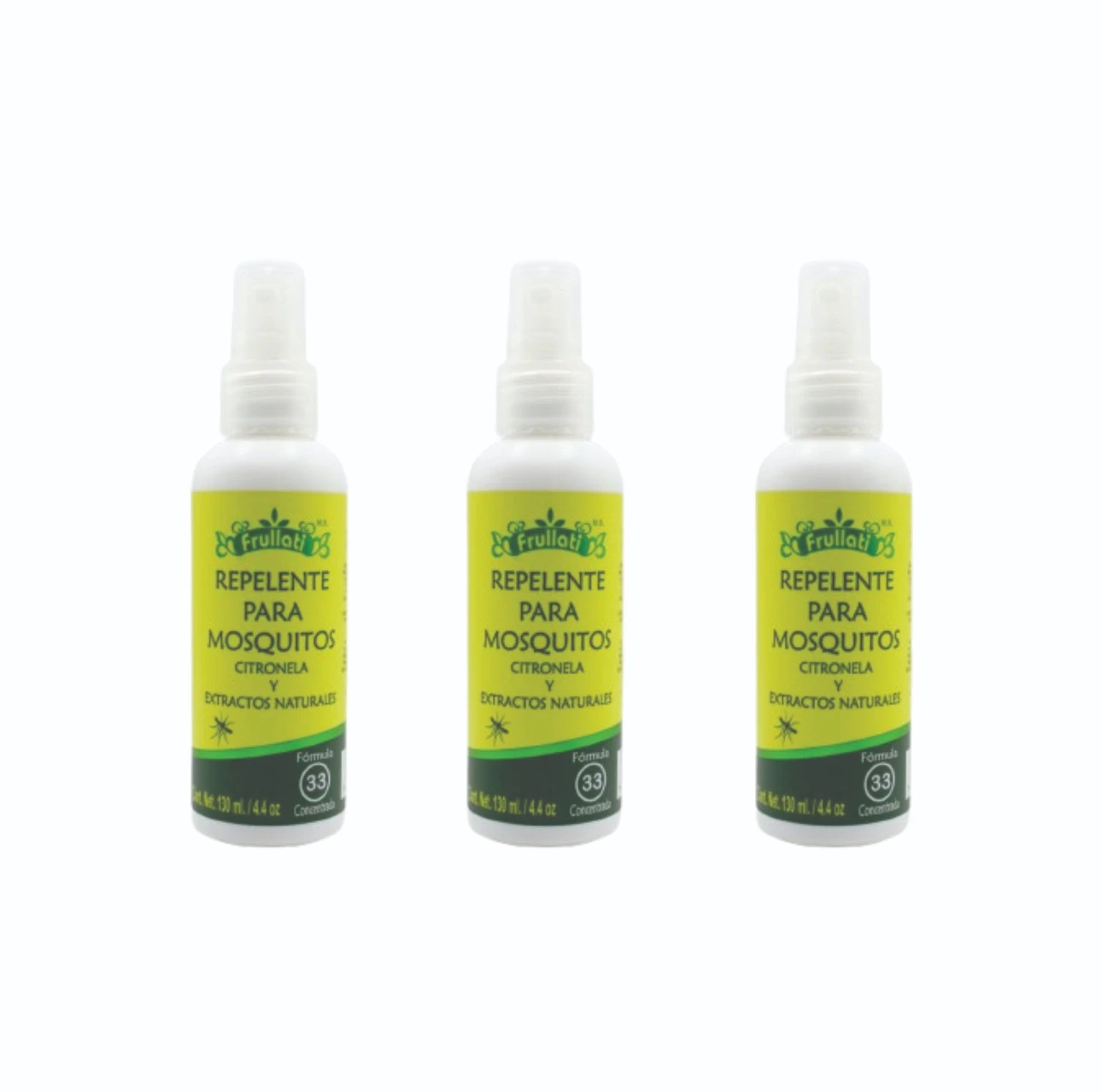PAQUETE DE 3 PIEZAS REPELENTE PARA MOSQUITOS CITRONELA Y EXTRACTOS NATURALES SPRAY FORMULA CONCENTRADA 30ML