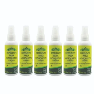 PAQUETE DE 6 PIEZAS REPELENTE PARA MOSQUITOS CITRONELA Y EXTRACTOS NATURALES SPRAY FORMULA CONCENTRADA 30ML